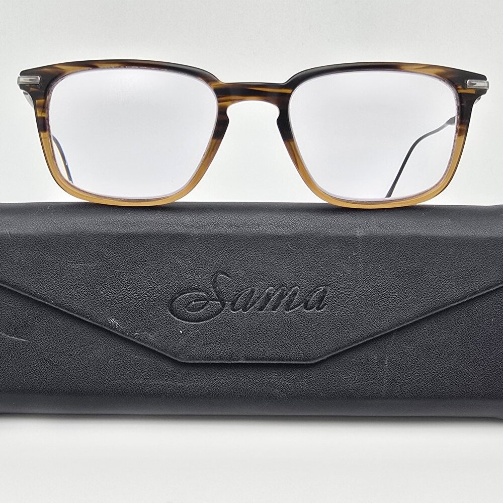 Sama 1992 Brown Gradient Titanium Eyeglasses Frame w/ Case Japan 50-19-145